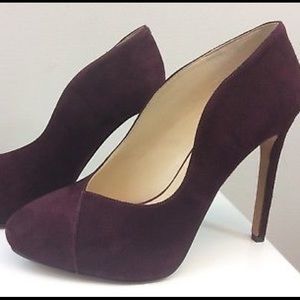 Women’s Nine West Nadya Shoes Burgundy Suede 8 1/2